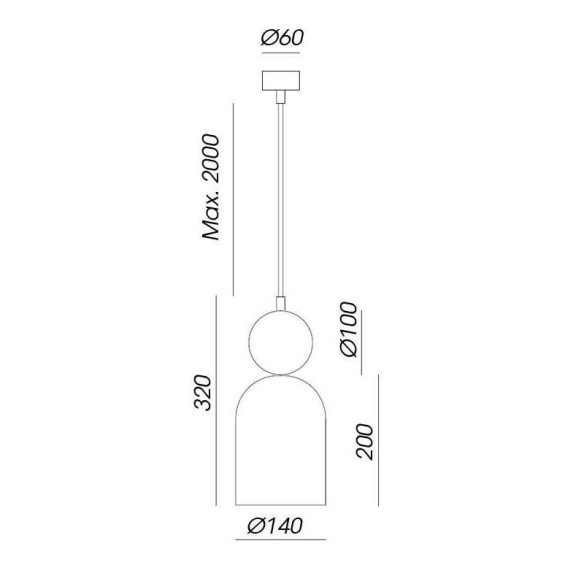 Lámpara colgante Bell AROMAS