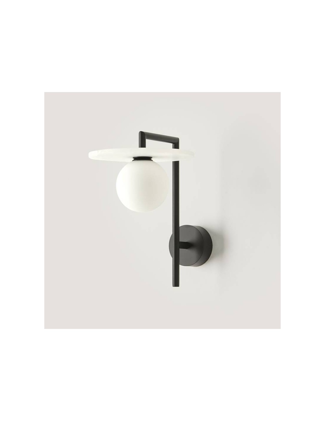 Aplique pared en acero negro Miro AROMAS