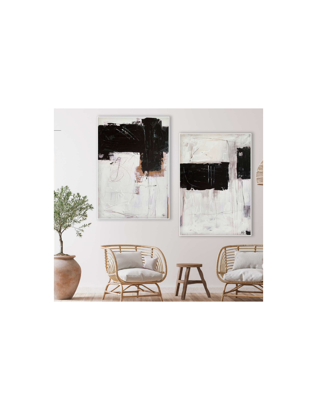 Cuadro minimalista LEE marco blanco 70x100