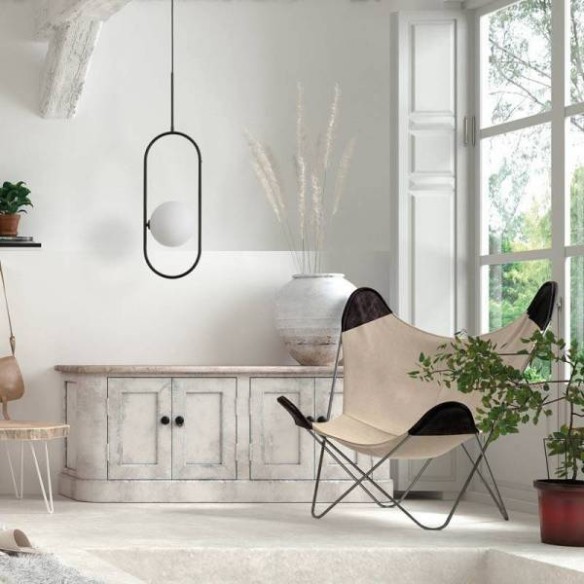 Lámpara colgante negra Abbacus AROMAS