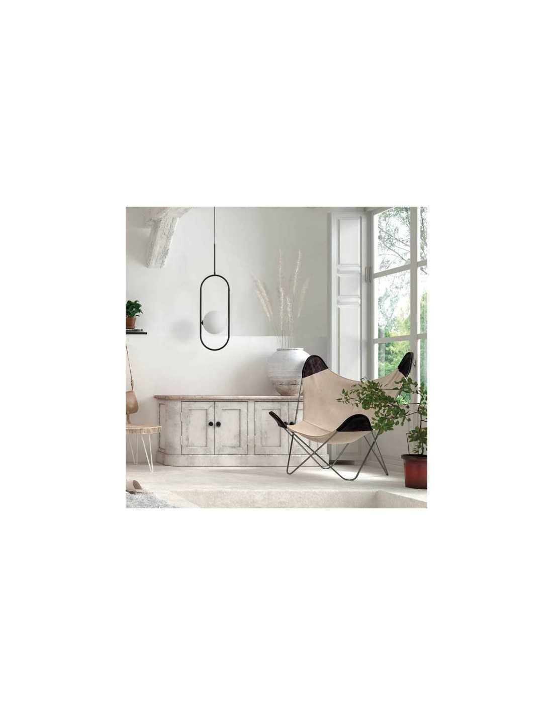 Lámpara colgante negra Abbacus AROMAS