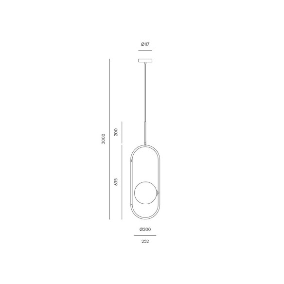 Lámpara colgante oro mate Abbacus AROMAS