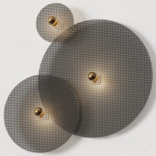 Aplique de pared Tan Tan rejilla negra AROMAS