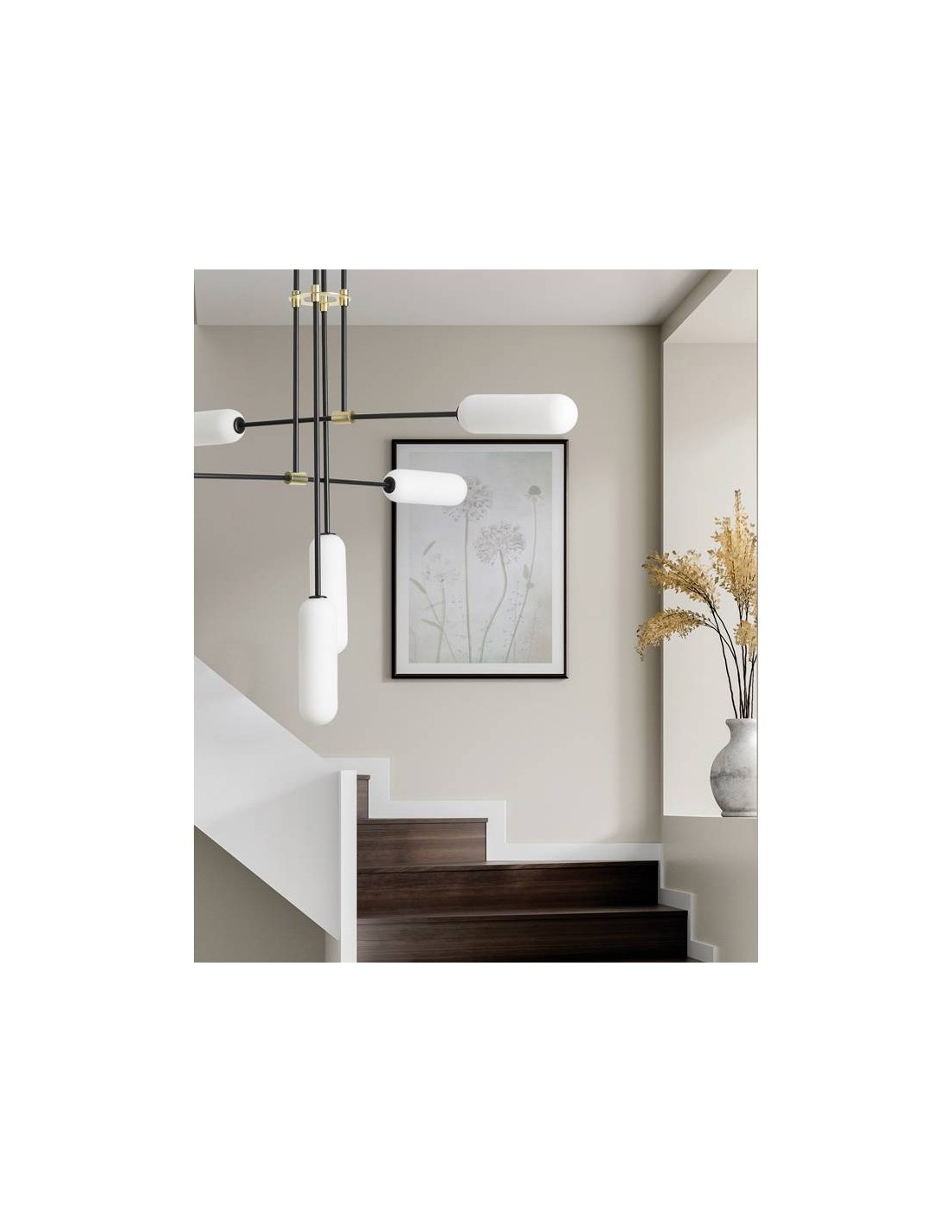 Lámpara colgante negro mate Atil AROMAS