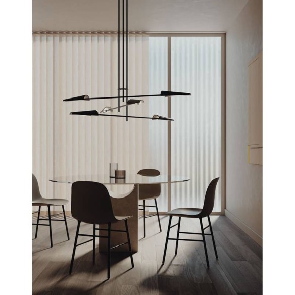 Lámpara colgante negro mate Bion AROMAS