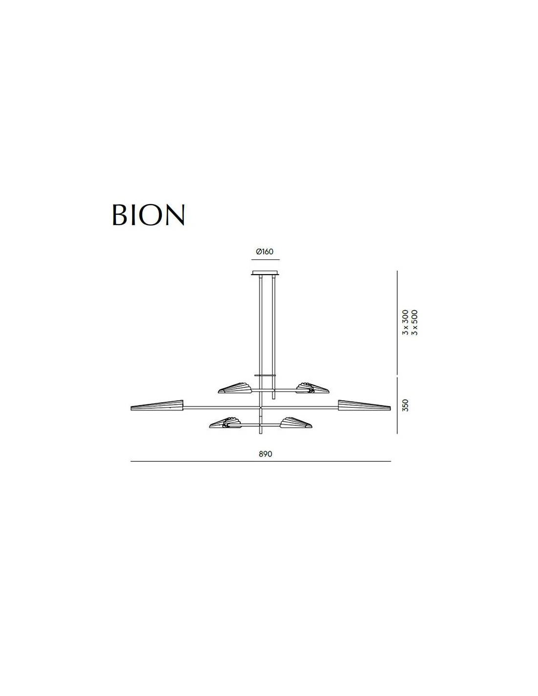 Lámpara colgante negro mate Bion AROMAS