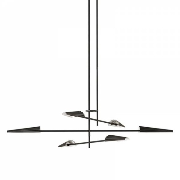 Lámpara colgante negro mate Bion AROMAS