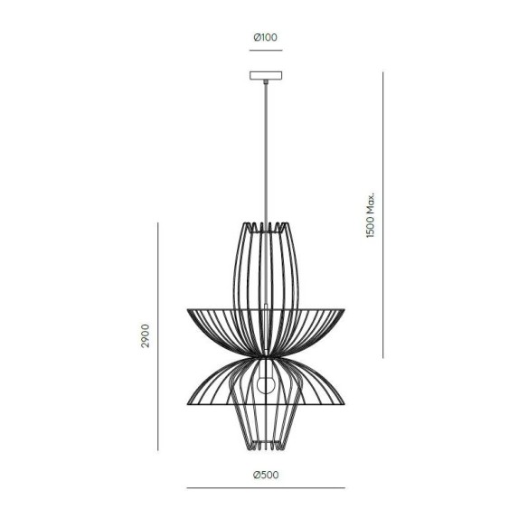 Lámpara colgante en acero Ellen AROMAS
